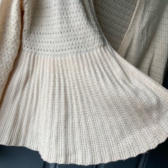 Moth for Anthropologie Open front cardigan with trumpet detail sz XS - Picture 3 of 6